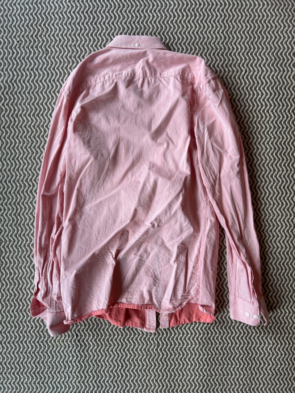 French Connection Men's Light Pink Button-Down Shirt - Picture 3 of 3